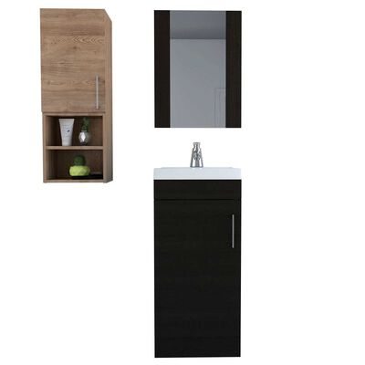 Imagen 2 del producto Combo Botiquín + Mueble Lavamanos TuHome My Bath  Wengue