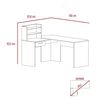 Combo Escritorio en L + Gabinete TuHome Bilbao Miel Wengue