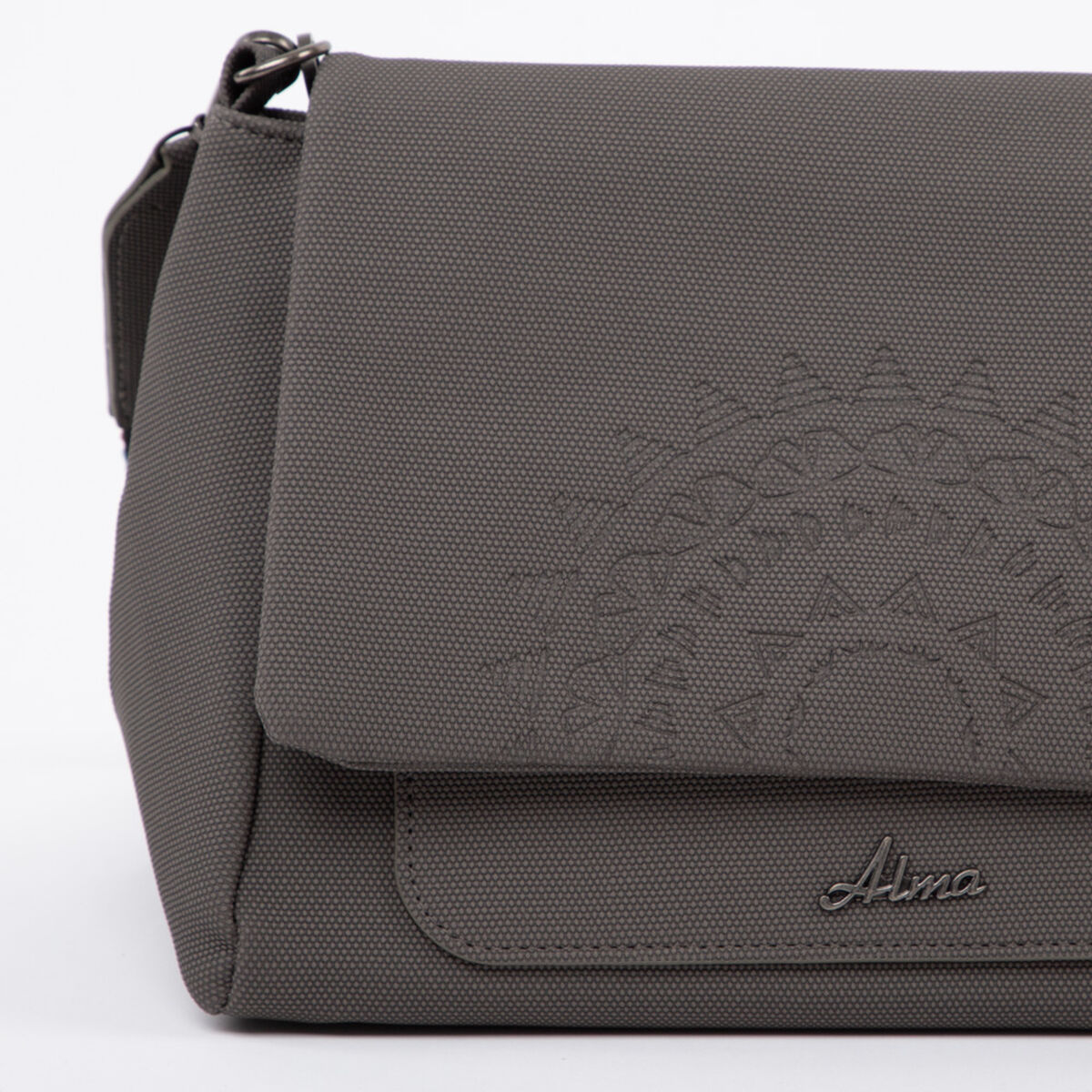 Bolso Ecocuero Gris Alma