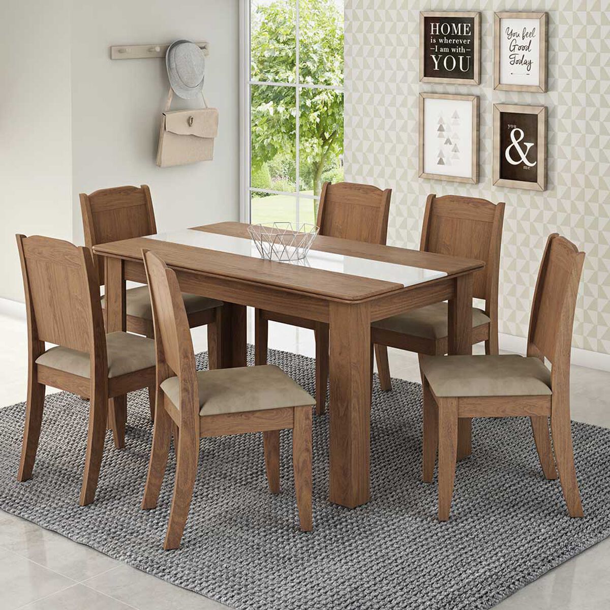 Juego de Comedor Jdo & Design Lia 6 Sillas Café