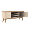 Rack TV Exit Lis Hasta 65" Beige Cedro