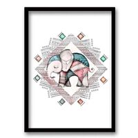 Cuadro Decorativo Retela Triangle Elephant 50 x 35 cm