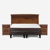 Cama Europea Rosen Base Dividida 2 Plazas Ergo T + Respaldo + 2 Veladores