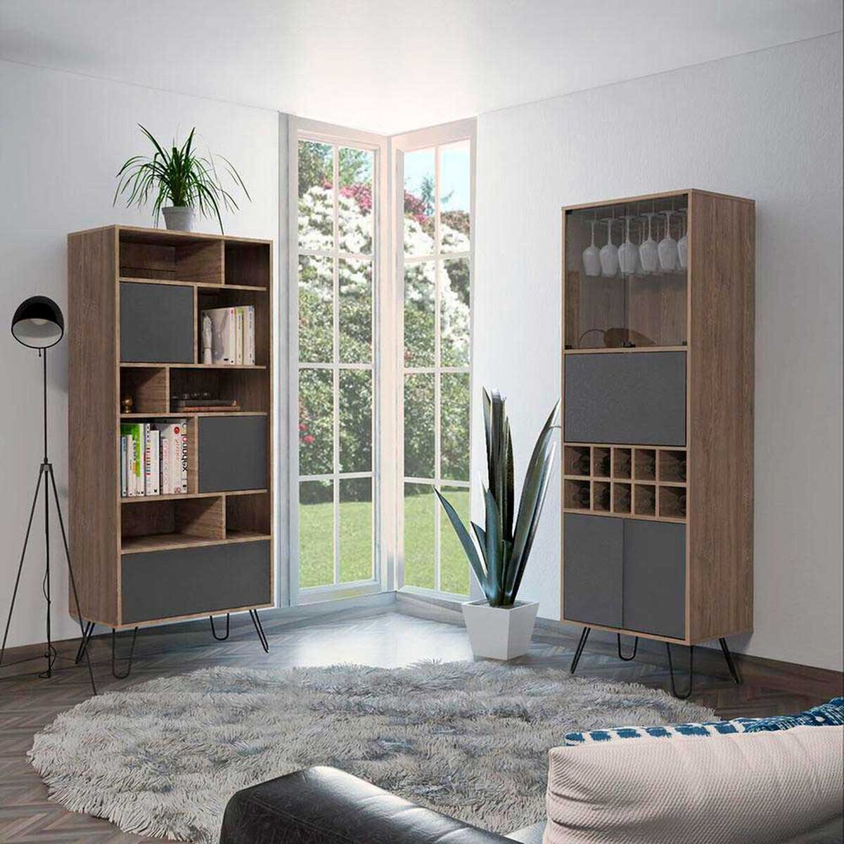 Biblioteca + Bar Alto  TuHome Vassel