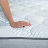 Cama Europea Flex Base Dividida 2 Plazas Seaqual + Respaldo Gris