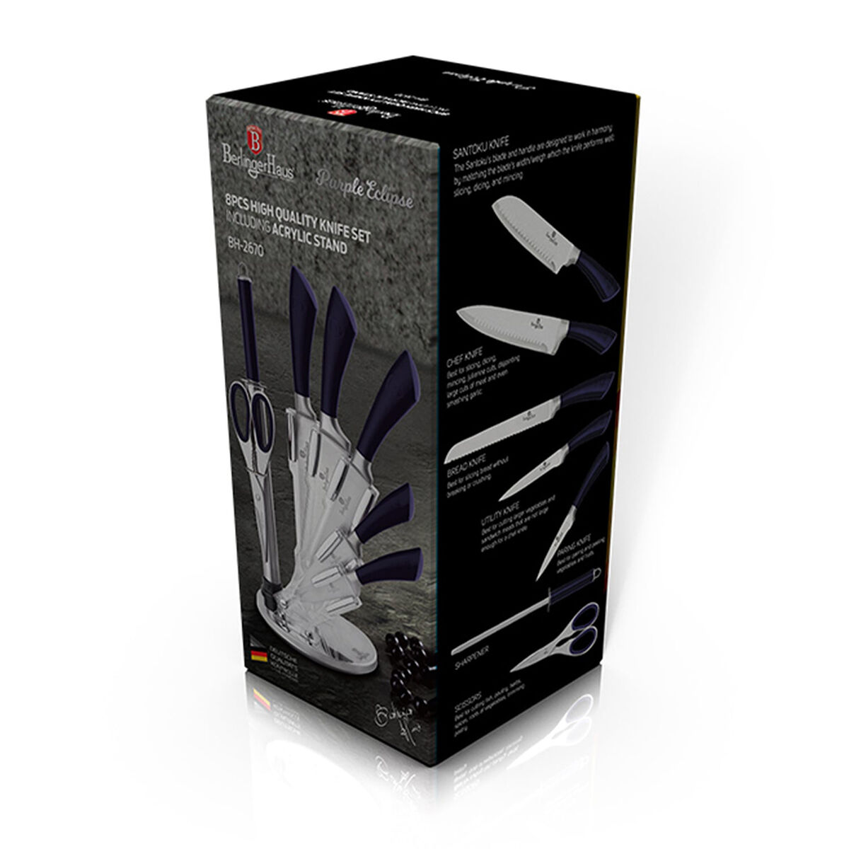 Set De Cuchillos Acero Inoxidable Berlinger Haus BH-2670 8 Piezas