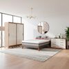 Combo Cama Europea CIC 2 Plazas Balance + C&oacute;moda Casanova Charlotte Nogal 8 Cajones + Cl&oacute;set Casanova Fit 2 Puertas Correderas Jequitiba Blanco + Pack Almohadas Celta Imperial Soft Blanco 65 x 45 cm