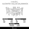 Juego de Comedor Latam Home Alicante 6 Sillas Gris Claro