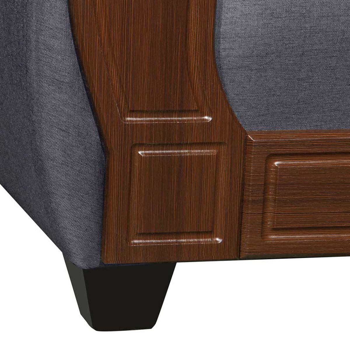 Juego de Living Black Factory Sofia 5 Cuerpos Marengo