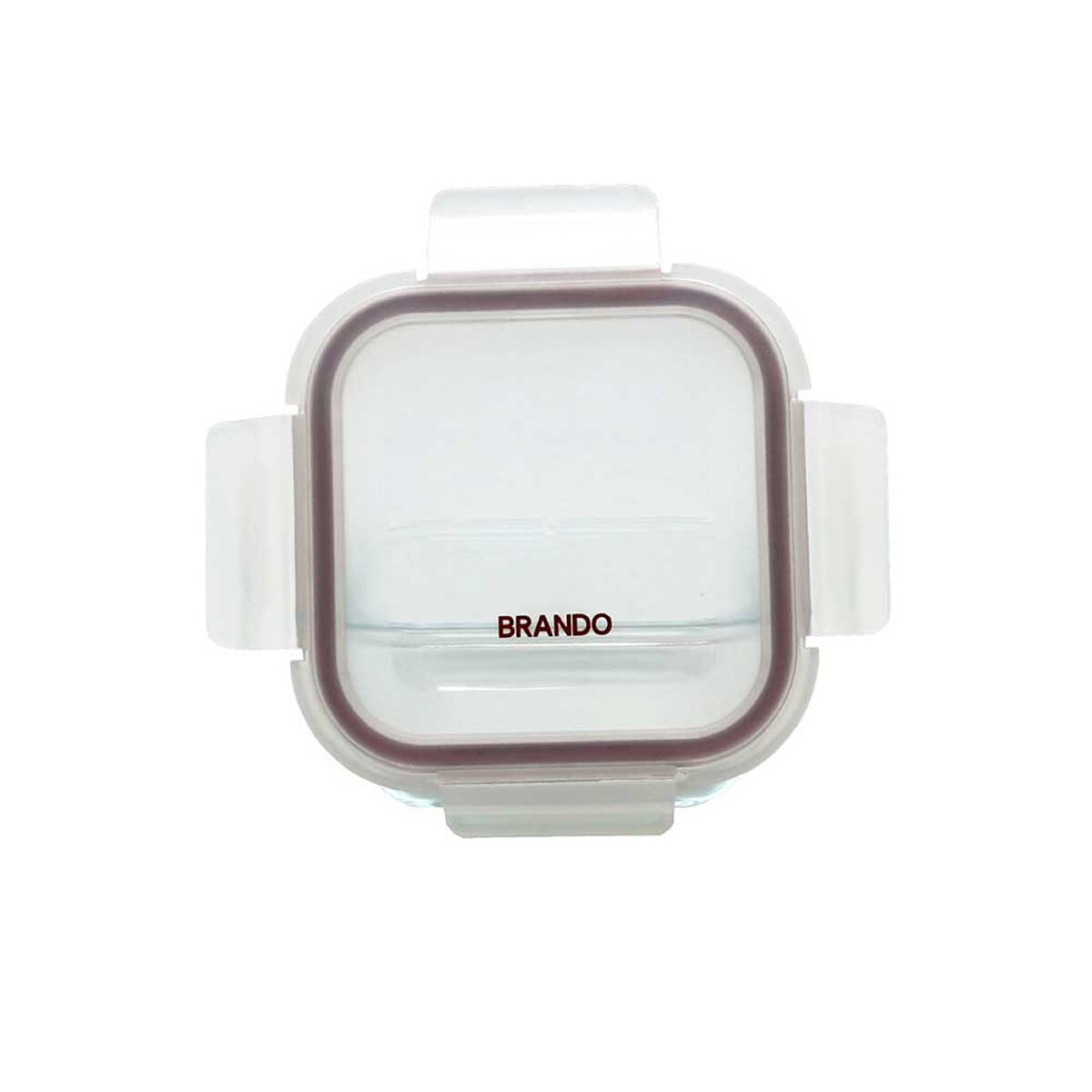 Tupper Hermético Vidrio Brando Comida Rosado 300 ml