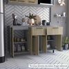 Mueble de Cocina Inferior TuHome Hasselt 2 Puertas 2 Cajones Gris Rovere
