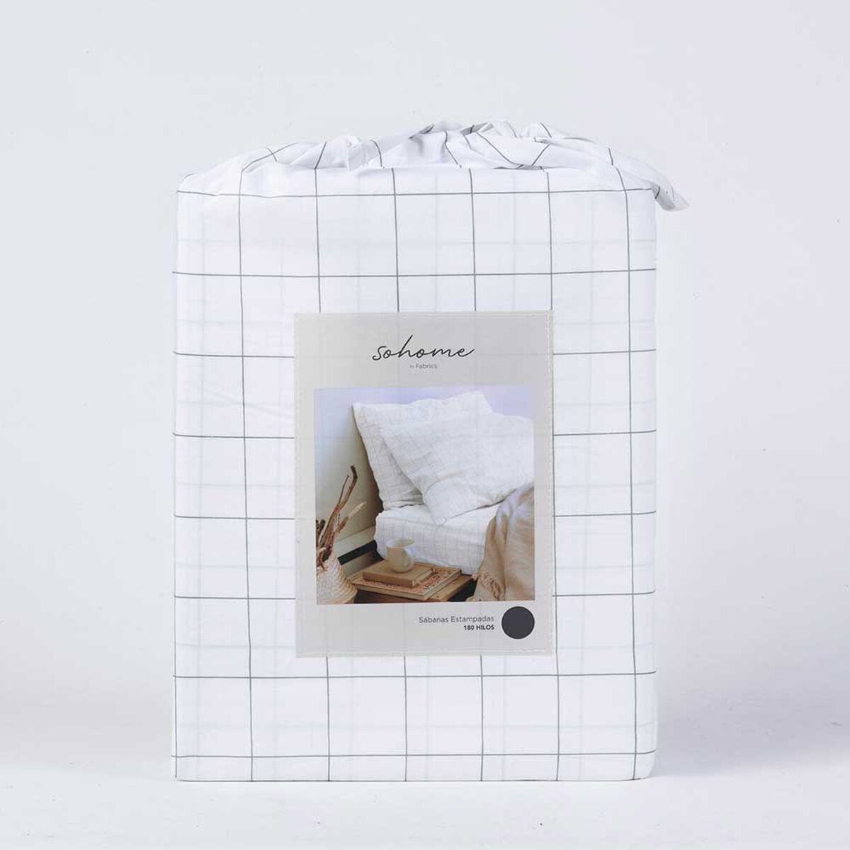 Juego de Sábanas Estampado SoHome 180 Hilos King Blanc Marengo