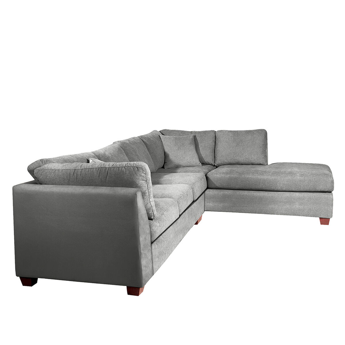 Sofá Seccional Latam Home Padua Derecho 5 Cuerpos Gris