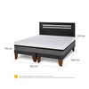 Cama Europea CIC Base Dividida 2 Plazas Balance + Respaldo Munich Negro