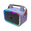 Karaoke MLAB My LiL Voice Luz RGB 2 Micr&oacute;fonos Inal&aacute;mbricos Morado