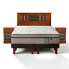 Cama Europea Flex Base Dividida King M&aacute;ximo Cobre  + Respaldo + 2 Veladores Lorraine