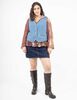 Blusa Denim Sin Mangas Mujer Extralindas