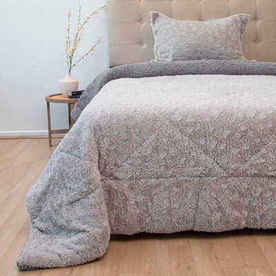 Cubrecama Doral 1,5 Plazas Gris Senses