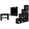 Combo Arrimo + Panel TV 55" + Biblioteca Escalera Tuhome Beijing Wengue