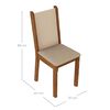 Juego de Comedor Vekkahome Pia Leone 4 Sillas Café