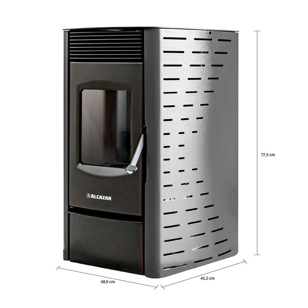 Estufa a Pellet Alcazar P1800 Gris