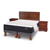 Cama Europea CIC Base Dividida King Premium + Respaldo + Veladores + Plumón Ganso