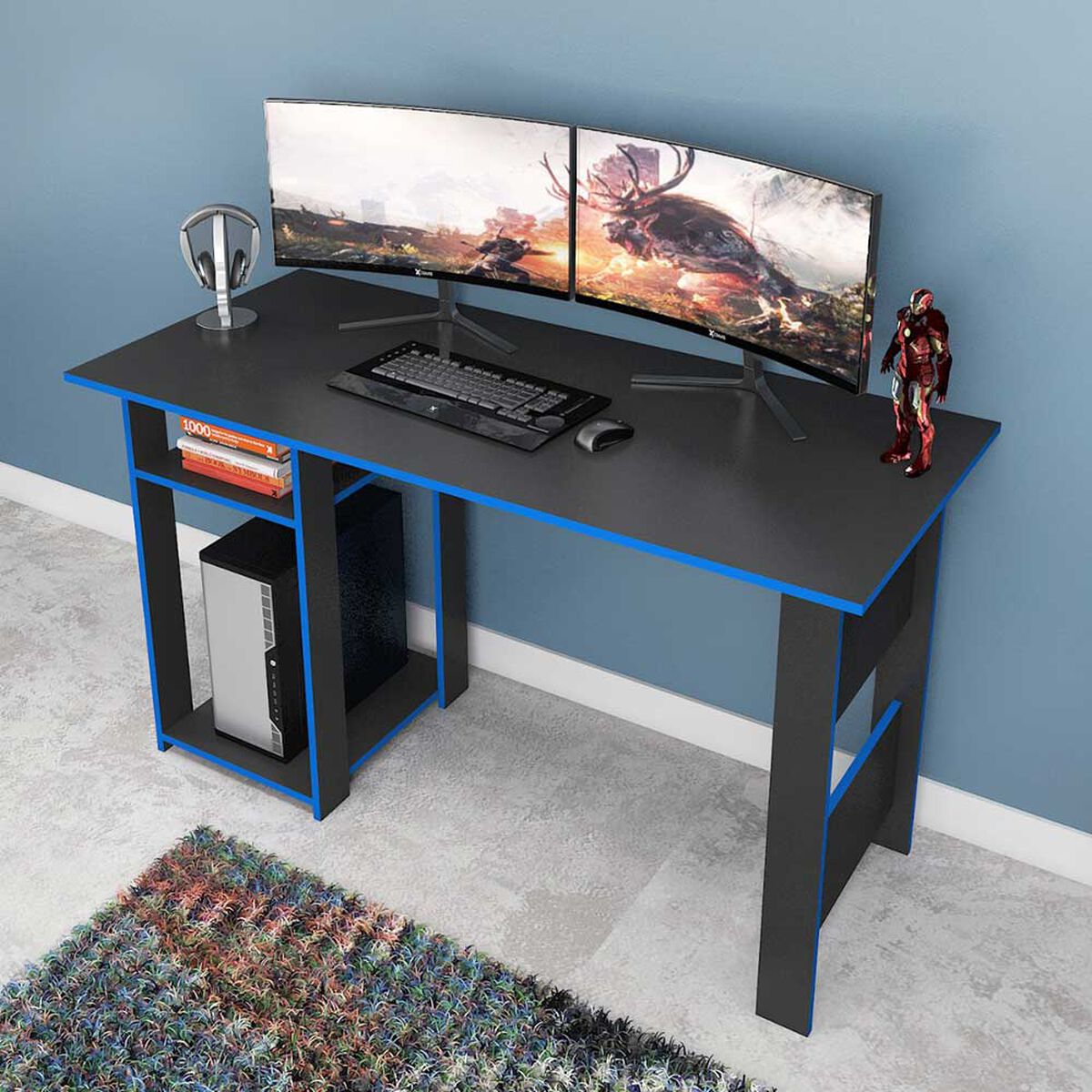 Escritorio Jdo & Design Gamer Azul Grafito