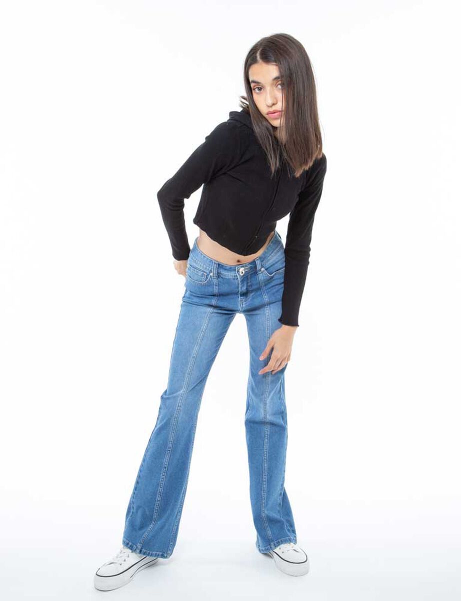 Polerón Crop Con Cierre Y Gorro Mujer Icono