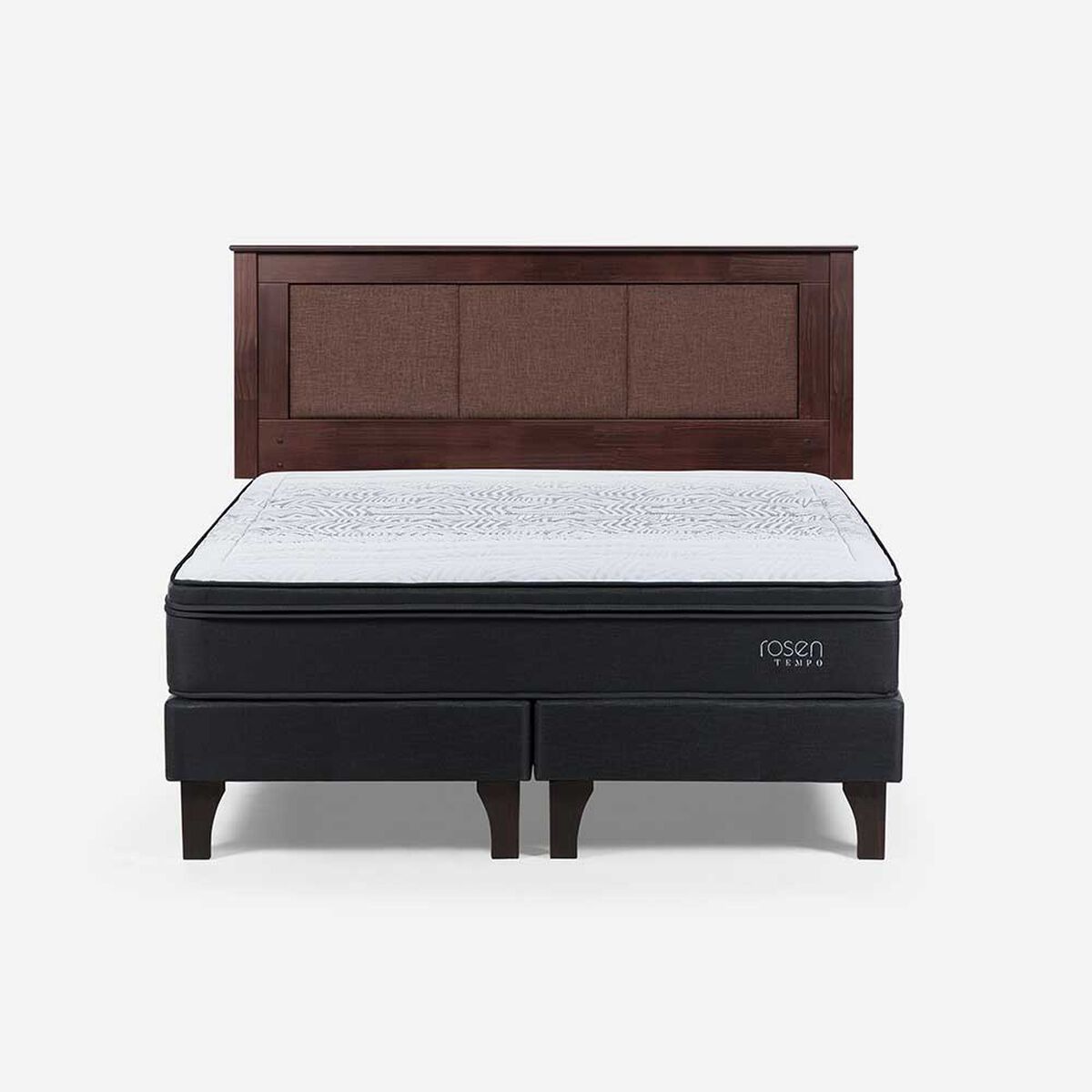 Cama Europea Rosen 2 Plazas Tempo + Respaldo Rachel