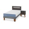 Cama Europea CIC 1,5 Plazas Excellence + Respaldo + Velador Munich