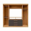 Closet Yardas Trinidad 2 Puertas 3 Cajones Bicolor