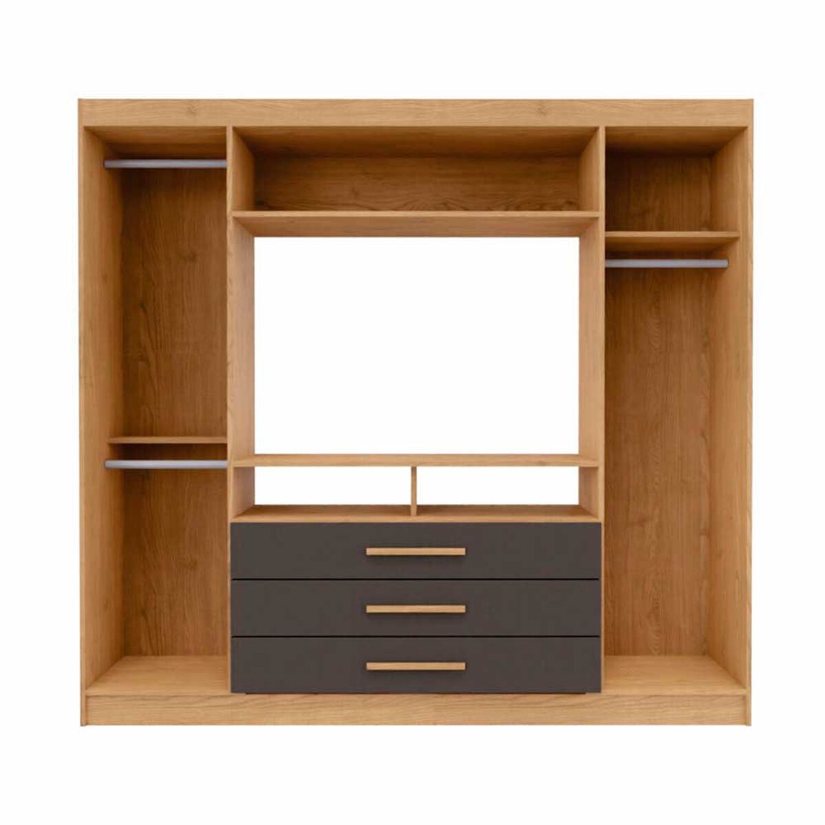 Closet Yardas Trinidad 2 Puertas 3 Cajones Bicolor