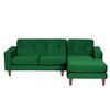 Sofá Seccional Derecho Latam Home Salermo Tela Velvet 3 Cuerpos Verde