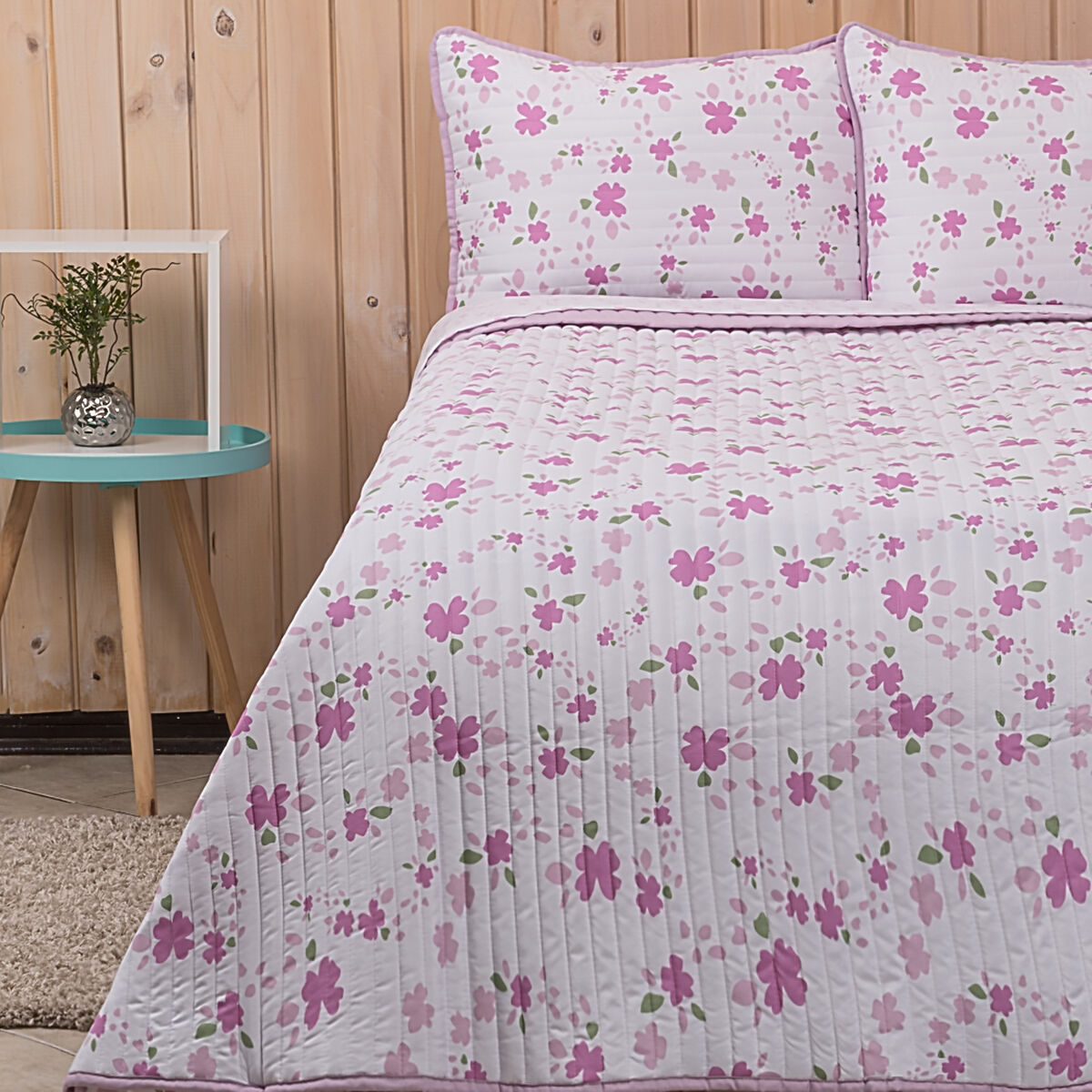 Set Quilt + Juego de Sábanas Dreams King Lily