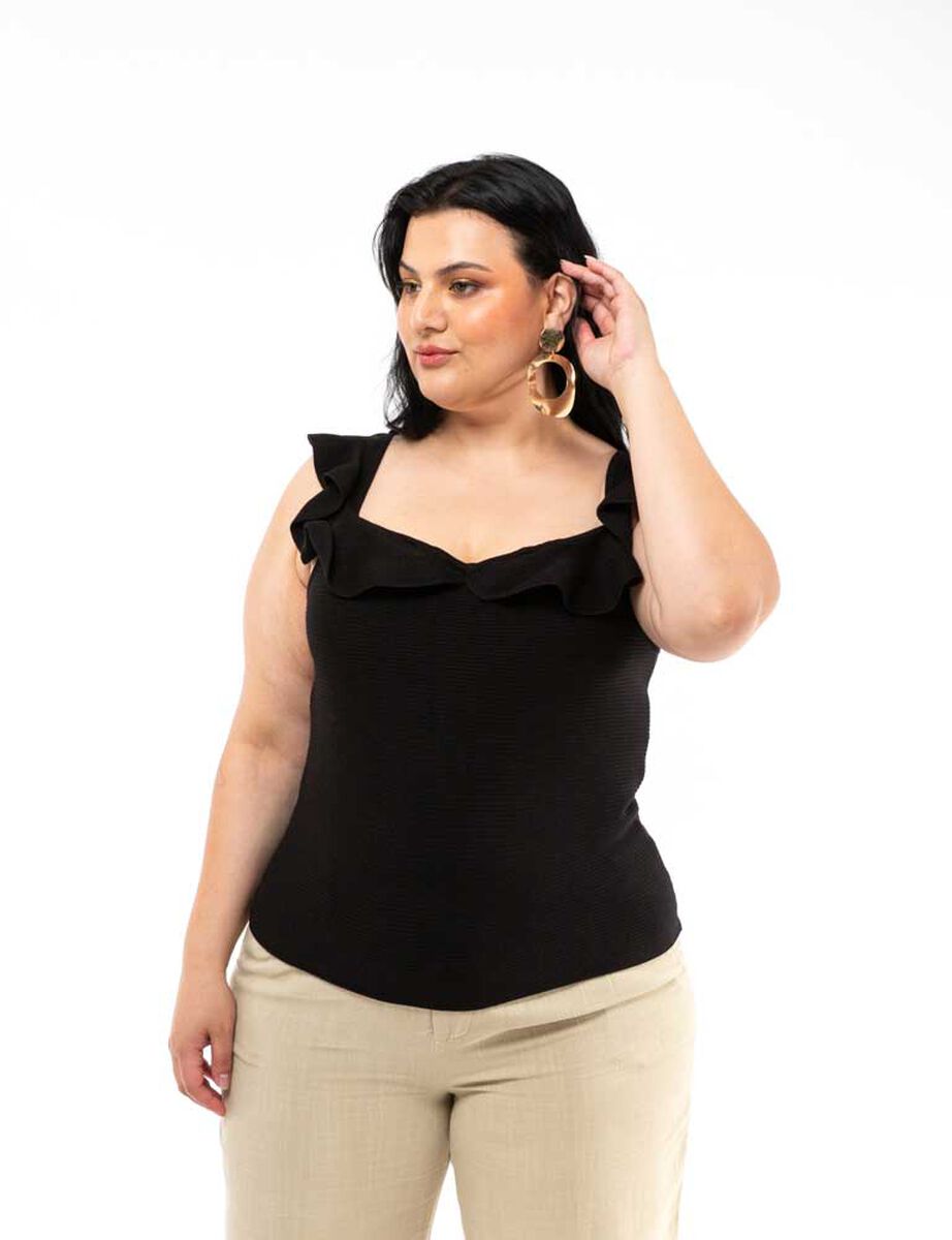 Polera Crochet Sin Mangas Mujer Extralindas