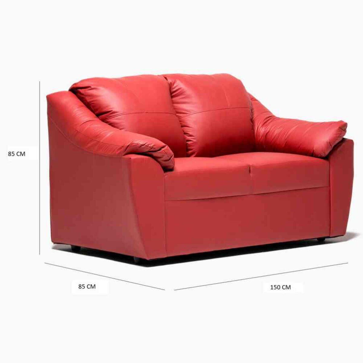 Sofá Cabsur Genova 2 Cuerpos Rojo