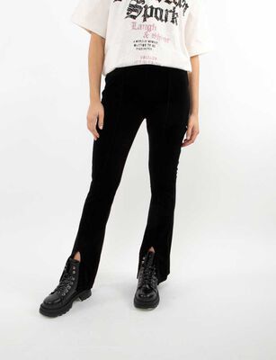 Imagen 1 del producto Pantalón Terciopelo Plush Mujer Icono Negro