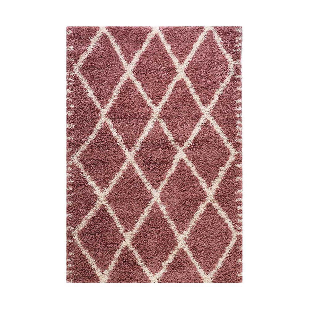 Alfombra Dib Shaggy Design 150 x 220 cm Rosa