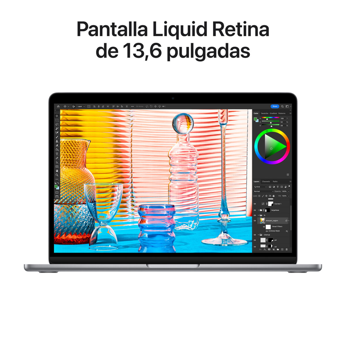 Notebook Apple Macbook Air MLXW3CI/A Chip M2 8GB 256GB SSD 13,6" Gris