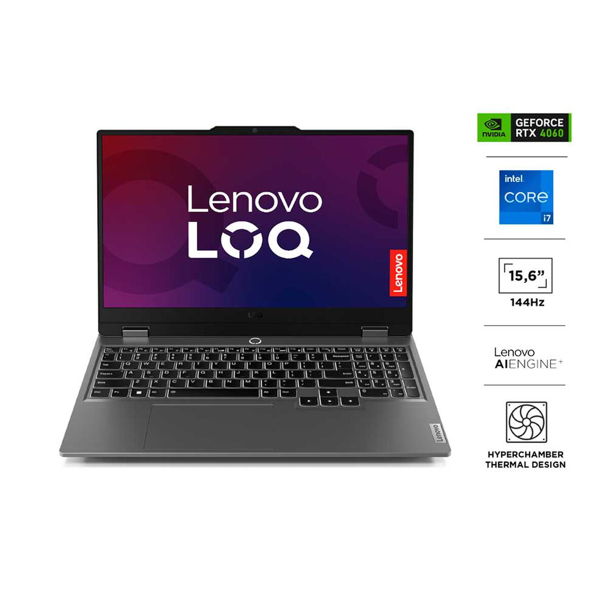 Notebook Gamer Lenovo LOQ Core i7 24GB 512GB SSD 15,6" NVIDIA RTX4060