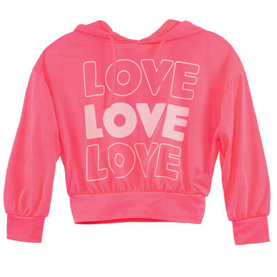 Imagen 1 del producto Polerón Estampado de Algodón Niña Mila Fuscia