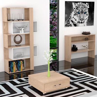 Biblioteca + Mesa de Centro + Arrimo Beijing TuHome