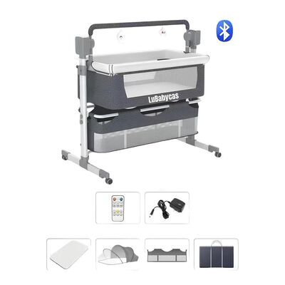 Imagen 1 del producto Cuna Colecho Mecedora Eléctrica Gris Lubabycas