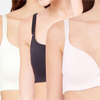 Pack 3 Sostenes Copa C Mujer Intime Rosado, Surtido, Lavanda, Azul