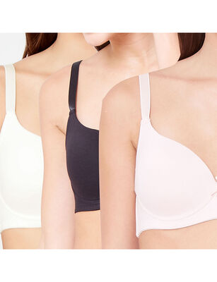 Imagen 1 del producto Pack 3 Sostenes Copa C Mujer Intime Rosado, Surtido, Lavanda, Azul