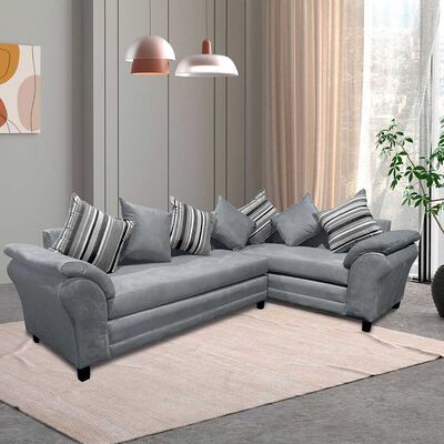 Sofá Seccional Derecho Living Factory Capri 5 Cuerpos Gris