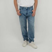 Jeans Cargo Hombre Icono Azul, Azul-Claro, Blue, Negro