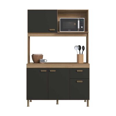 Mueble de Cocina Home Mobili Venus 4 Puertas 1 Cajón Café