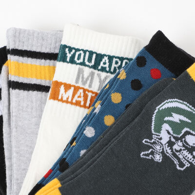 Imagen 2 del producto Pack 5 Unidades Calcetin Niño Largo de Algodón Cutback Azul