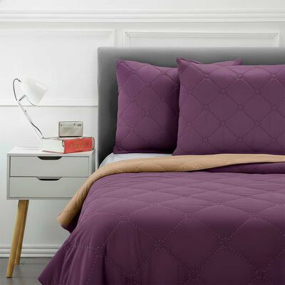 Quilt Estampado Dreams King Violeta, Azul